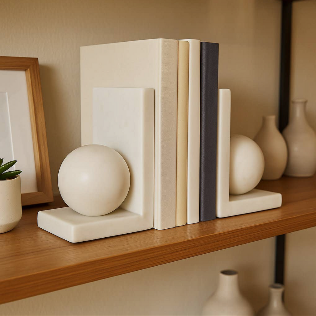 Bookends Set of 2 - White Marble
Modern Orb, 6 in.