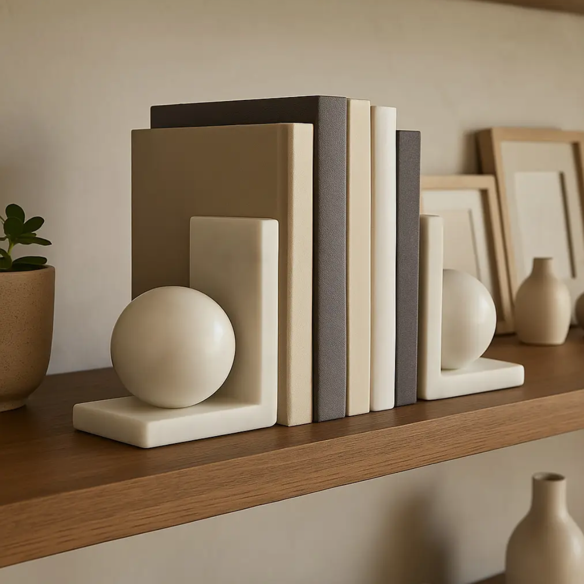 Bookends Set of 2 - White Marble
Modern Orb, 6 in.