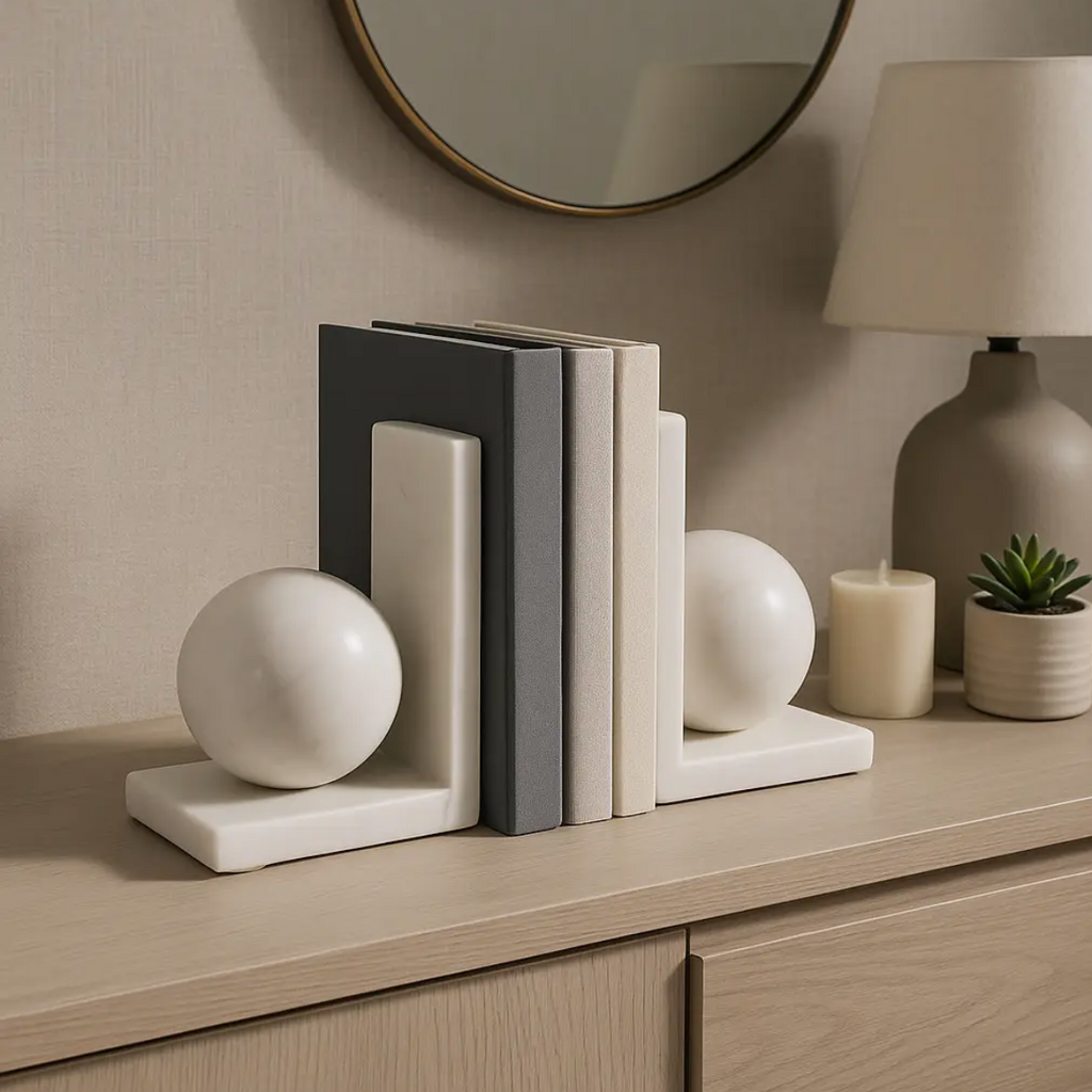 Bookends Set of 2 - White Marble
Modern Orb, 6 in.